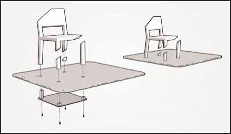 Стул Cut Chair, который не падает в принципе