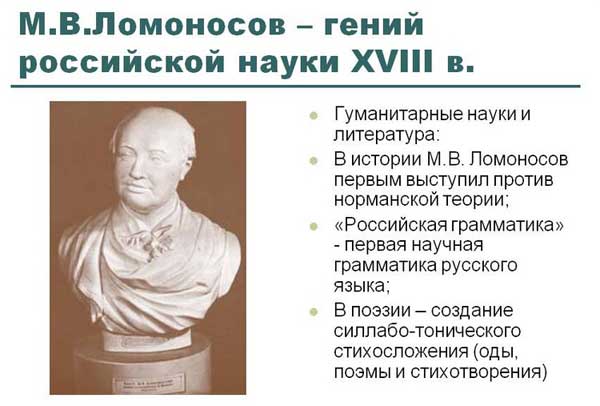 Ломонсов М.В.: для эффектного развития России необходимо мыслить и действовать по-русски