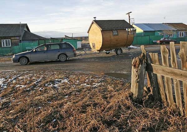 Мобильная русская баня на колёсах