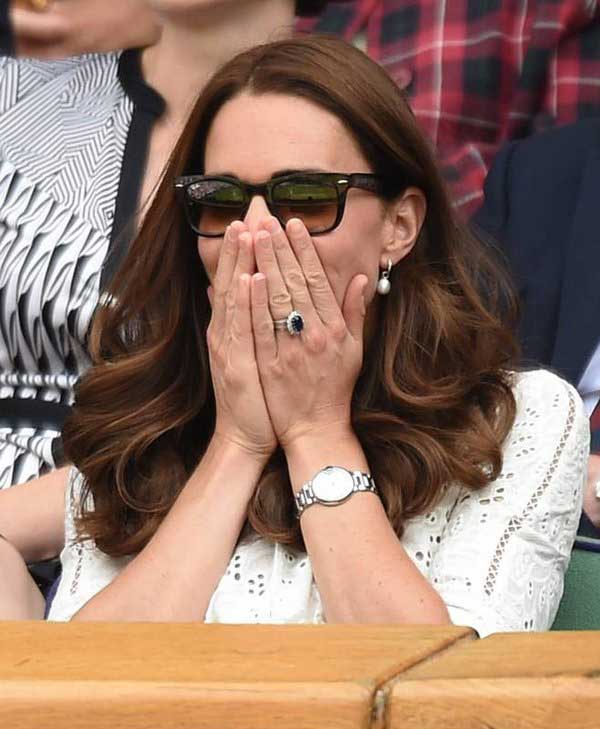 Эмоции Kate Middleton на теннисном матче