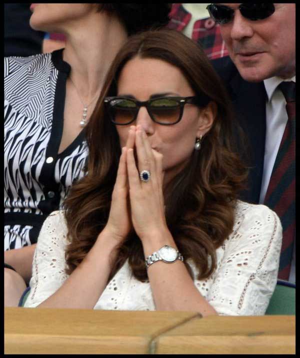 Эмоции Kate Middleton на теннисном матче